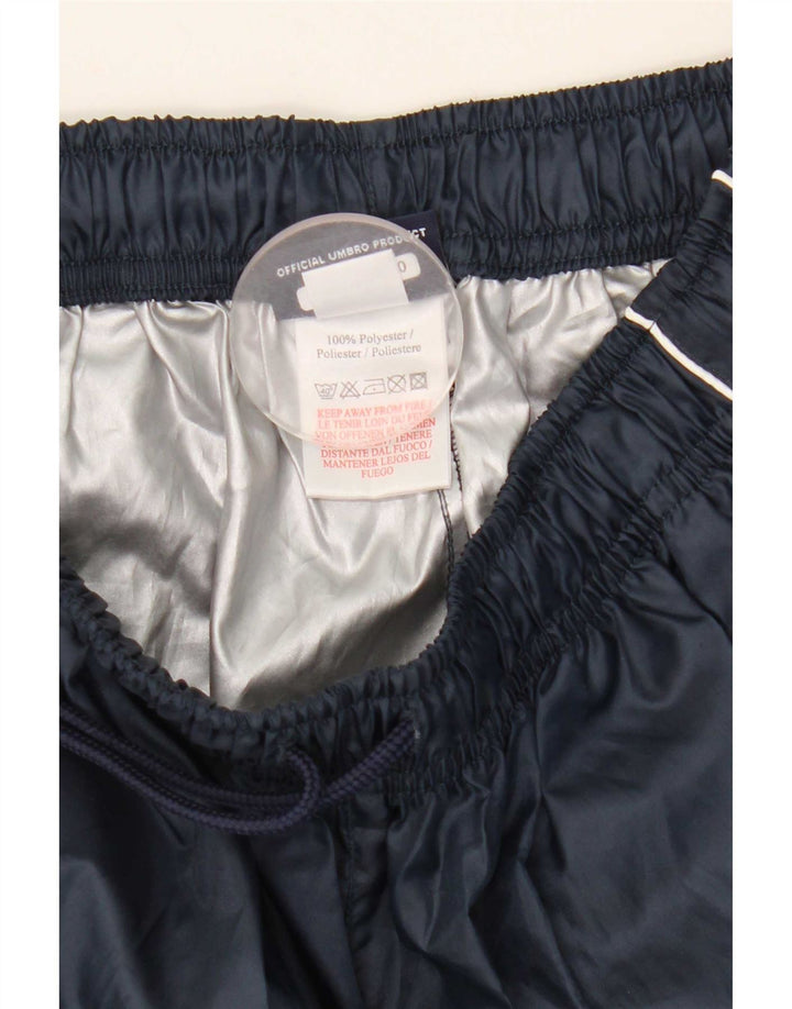 Calça de treino masculina Umbro pequena azul marinho poliéster