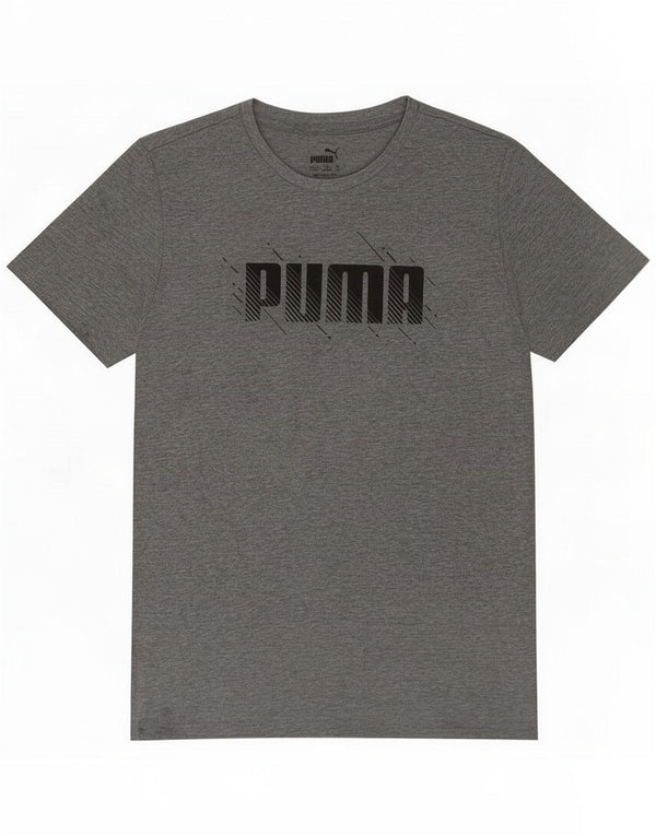 Puma Boys Graphic T-Shirt Top 13-14 Years Grey Flecked