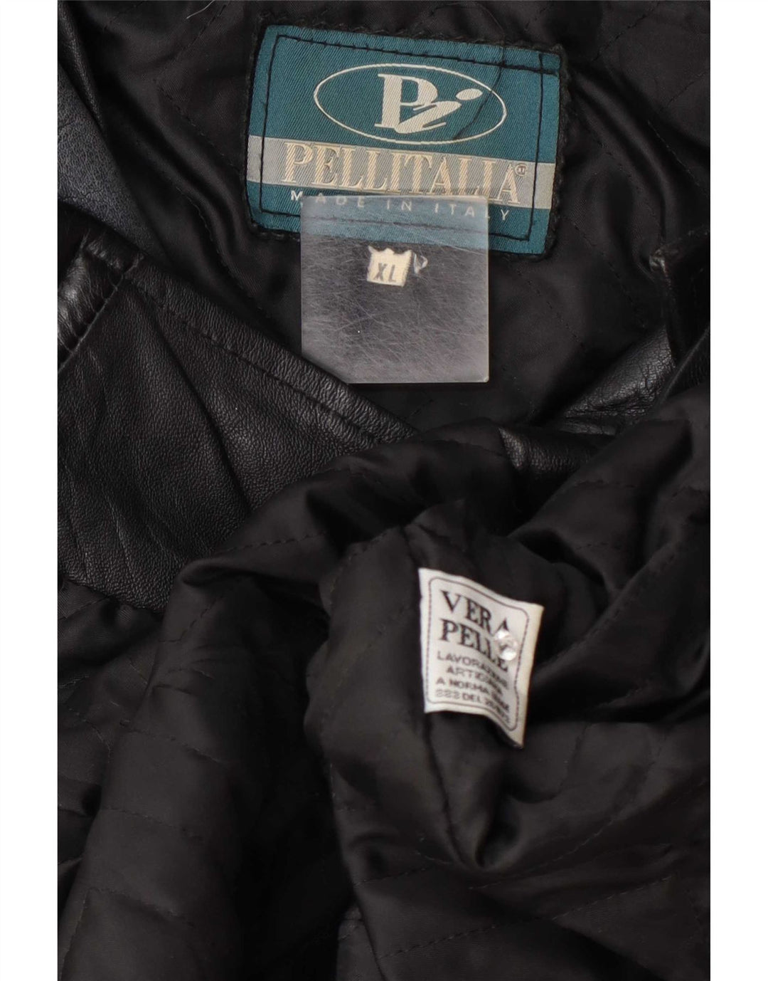 Jaqueta feminina de couro com capuz Pellitalia UK 18 XL preta
