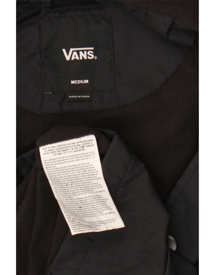 Jaqueta de chuva masculina Vans Graphic com capuz Reino Unido 38 Médio Preto Nylon
