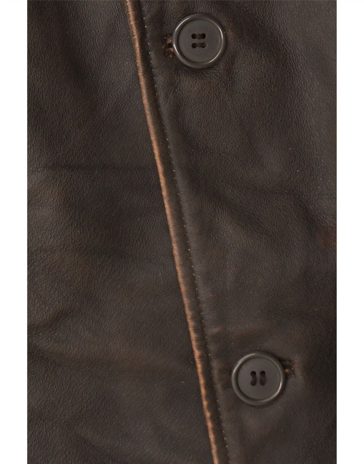 Jaqueta de couro masculina Conbipel IT 52 grande couro marrom