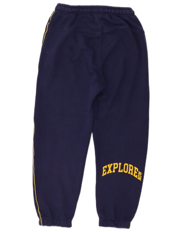 Calça Zara Boys Graphic Treino Joggers 11-12 Anos Azul Marinho Listrado