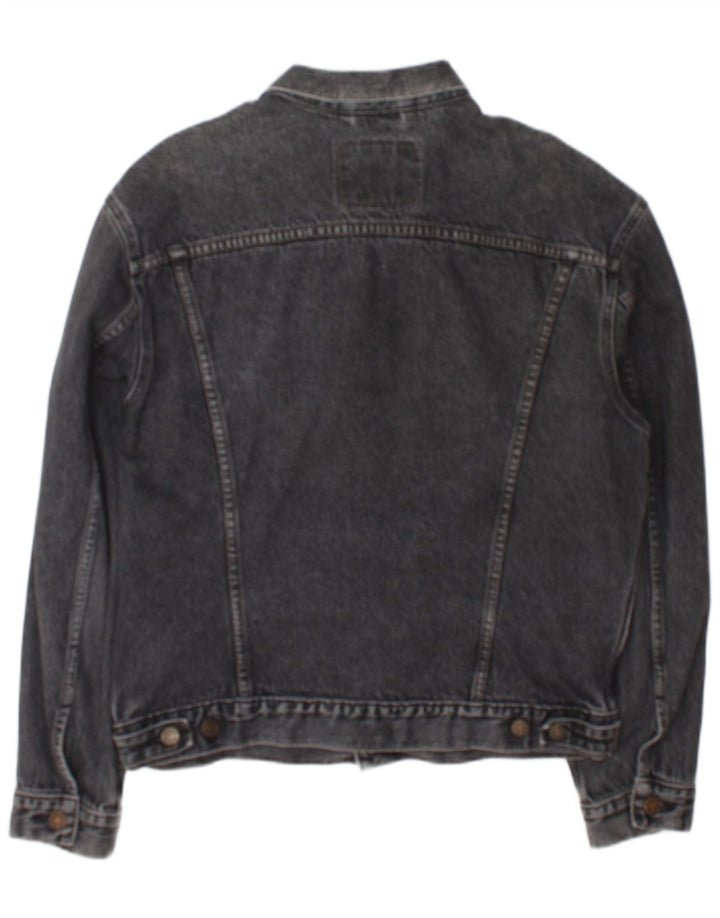 Jaqueta jeans masculina Levi's UK 40 grande algodão cinza