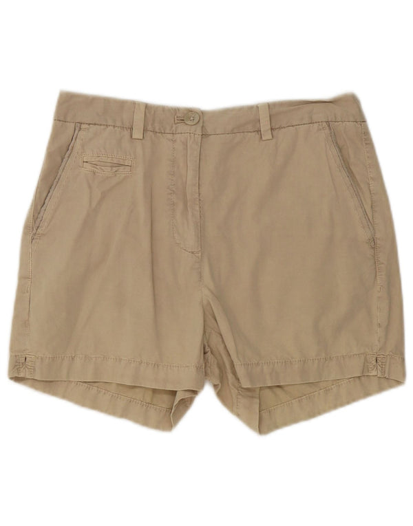 Shorts chino feminino Marks & Spencer Reino Unido 8 pequeno W28 algodão bege