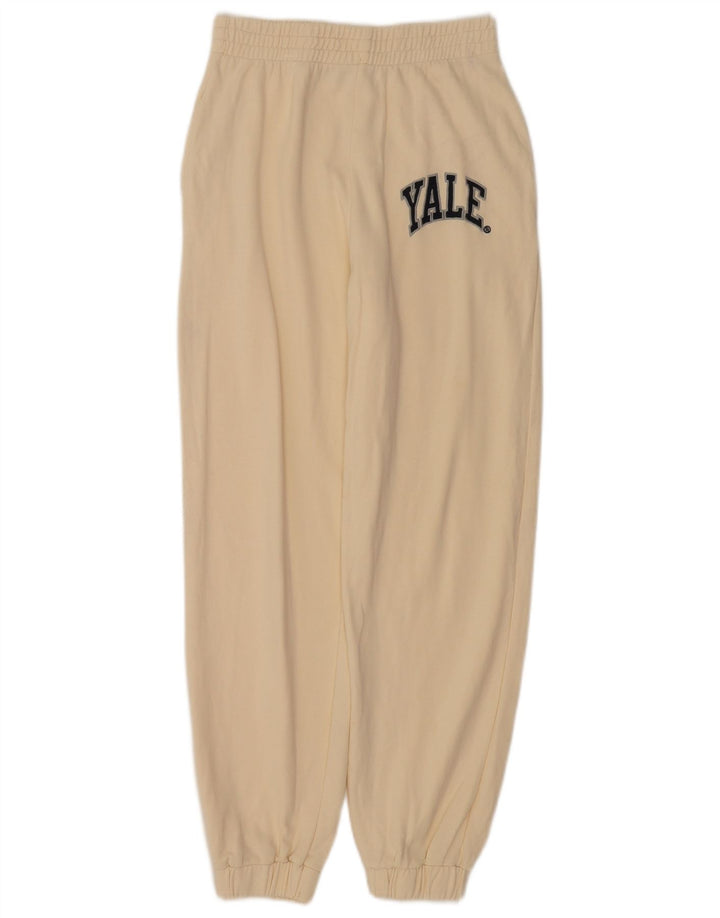 Calça de treino feminina Zara Joggers UK 12 Médio Off White