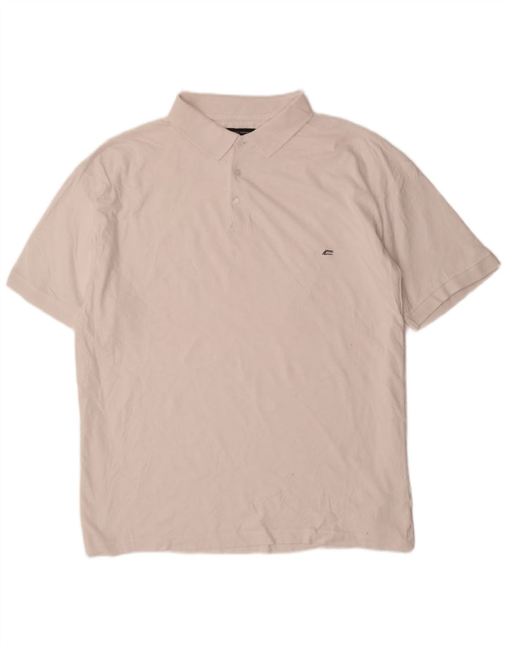 Camisa polo masculina French Connection 2XL algodão branco