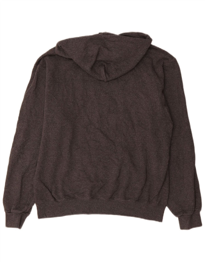 Jumper masculino com capuz gráfico Clemson da Champion algodão cinza médio