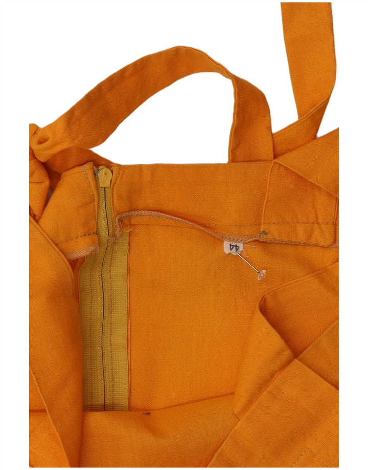 Vestido de verão feminino vintage sem mangas IT 44 médio laranja