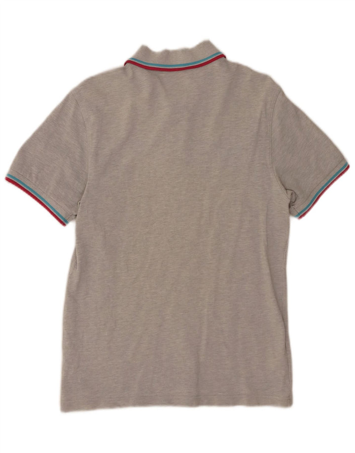 Camisa pólo masculina FRED PERRY pequena algodão cinza