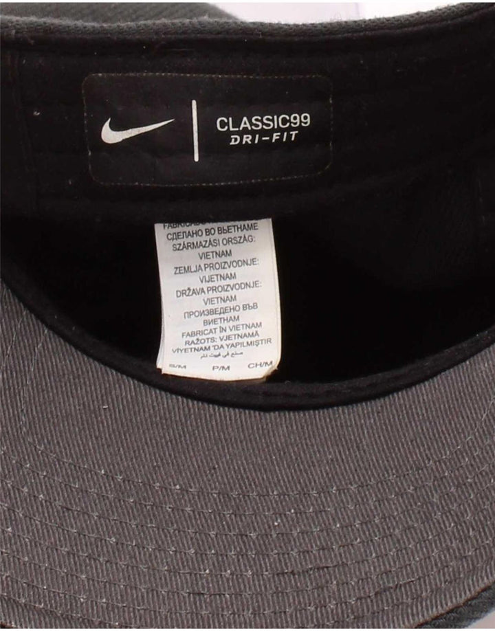 Boné de beisebol Nike masculino Dri Fit Graphic pequeno/médio cinza poliéster