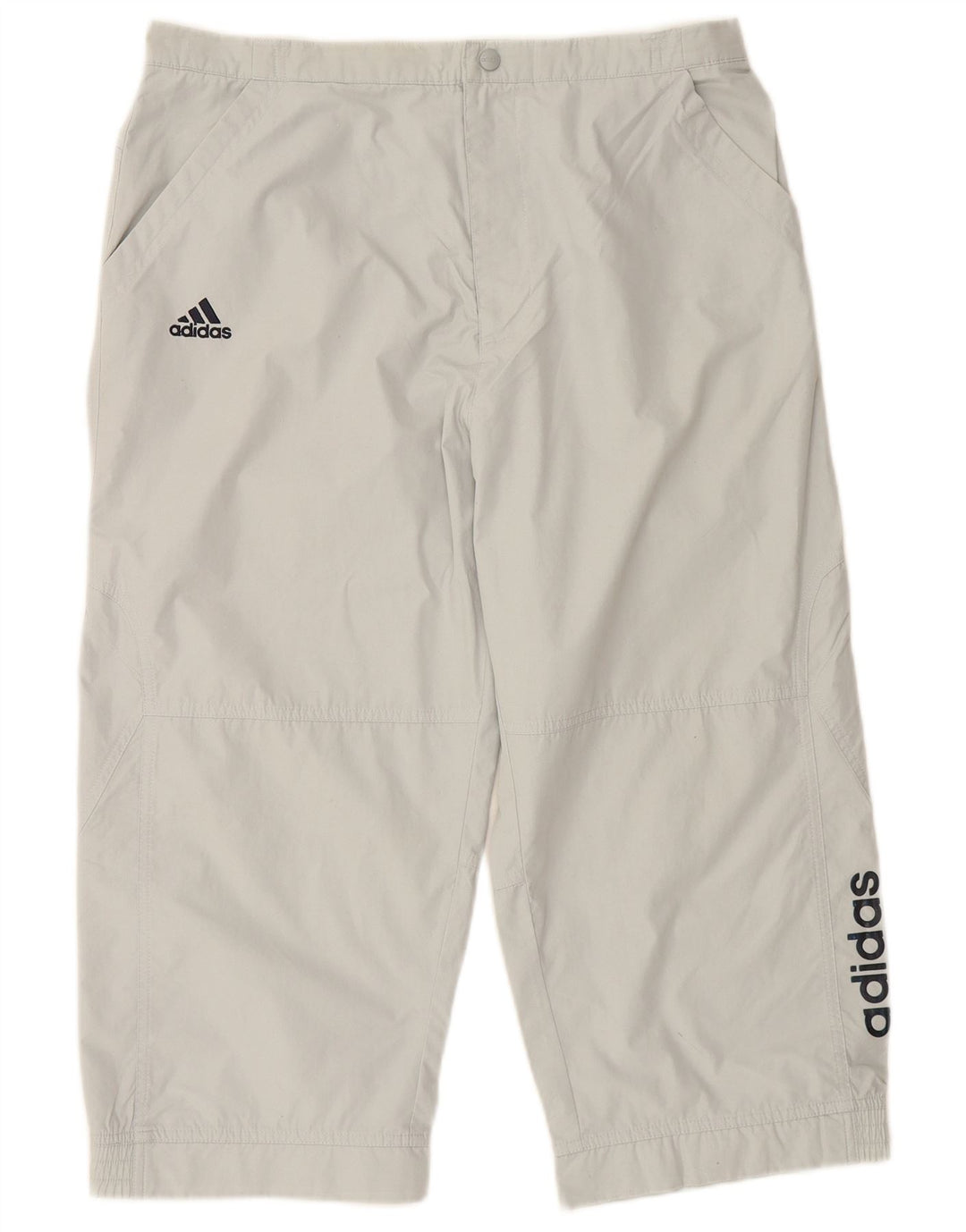 Calça de treino masculina ADIDAS Graphic Capri cinza médio poliéster