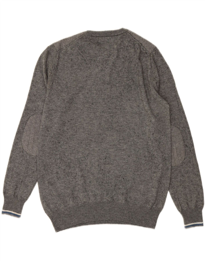 Suéter masculino HARMONT & BLAINE com gola redonda, grande lã cinza