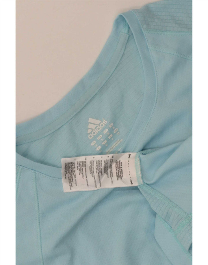 Camiseta Feminina Adidas Top UK 10 Pequena Azul Poliéster