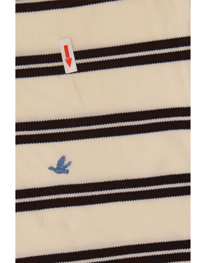 Camisa polo masculina Brooksfield tamanho 52 listrado bege grande