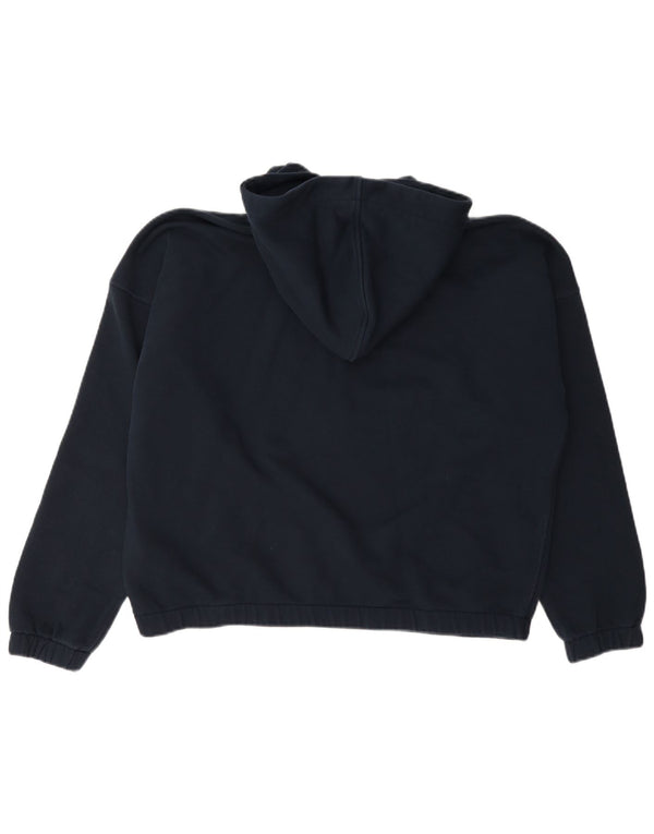 Suéter Tommy Hilfiger feminino com capuz e gola com zíper UK 16 grande azul marinho