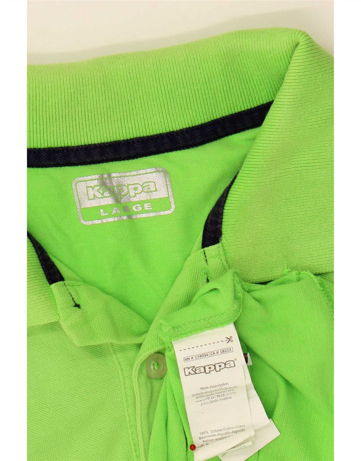 Camisa polo masculina Kappa grande algodão verde