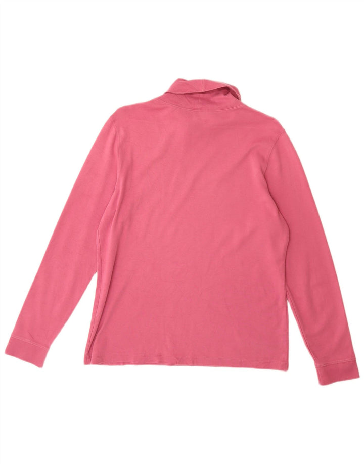L.L.Bean Top feminino de manga comprida UK 14 rosa médio