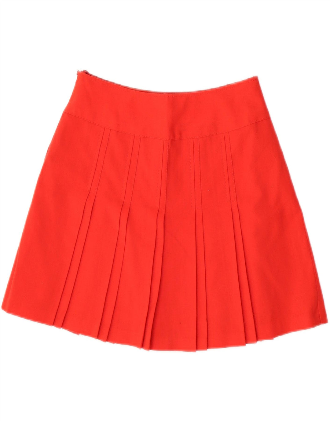 Mini saia plissada feminina vintage IT 40 pequena W26 vermelha