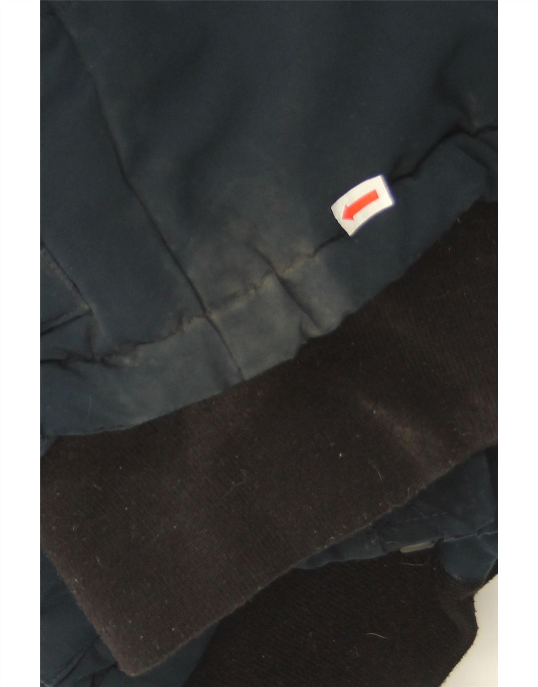Jaqueta acolchoada com capuz superdimensionada feminina Superdry UK 8 pequena azul marinho