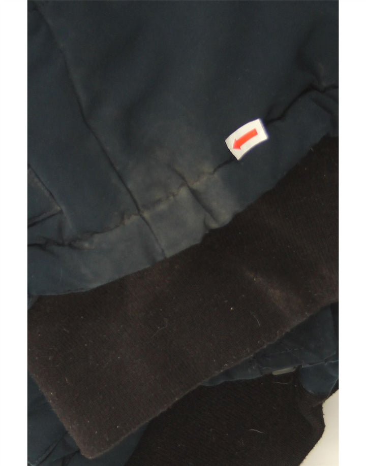 Jaqueta acolchoada com capuz superdimensionada feminina Superdry UK 8 pequena azul marinho