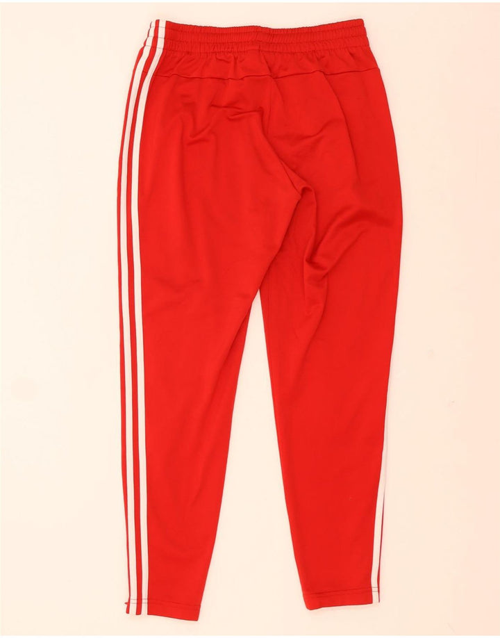 Calças de treino femininas Adidas Reino Unido 8/10 pequeno poliéster vermelho