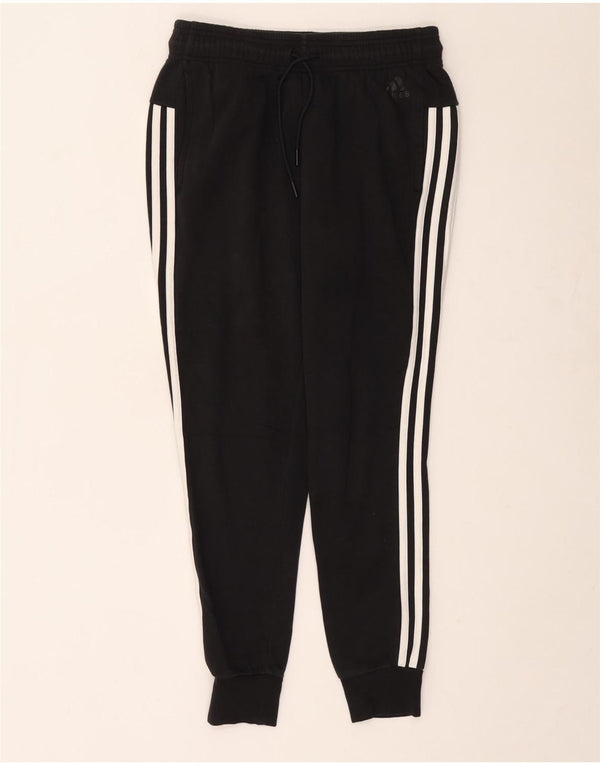 ADIDAS Calças de treino femininas Joggers UK 4/6 XS Preto Algodão