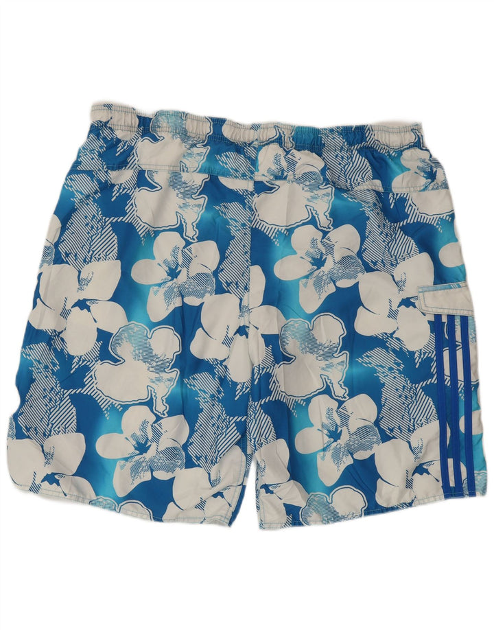 Shorts de natação masculino Adidas XL azul floral poliéster