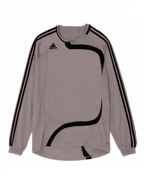 Adidas Mens Top Manga Longa XL Cinza Colourblock Poliéster