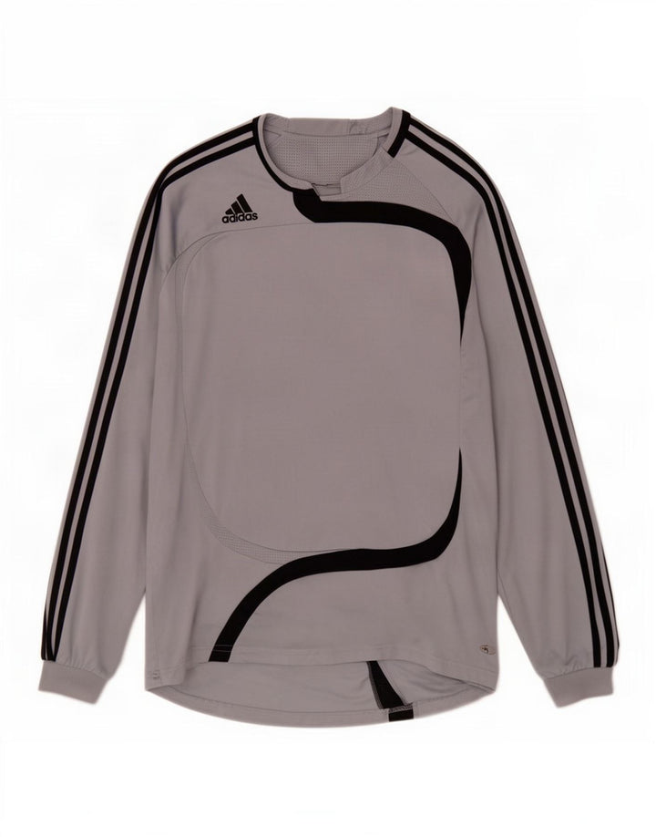 Adidas Mens Top Manga Longa XL Cinza Colourblock Poliéster