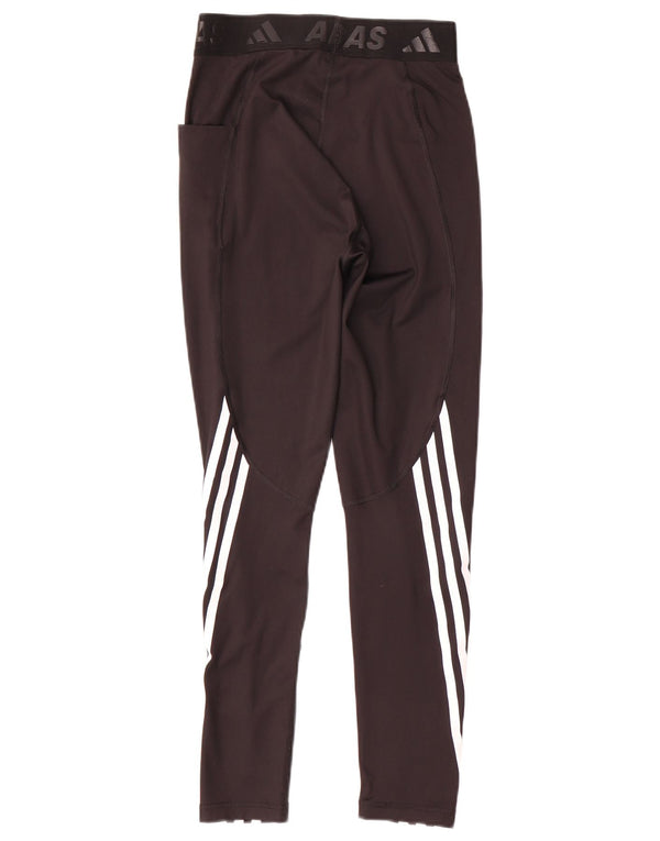 Leggings Adidas Aeroready Graphic Femininas UK 8/10 Pequenas Pretas