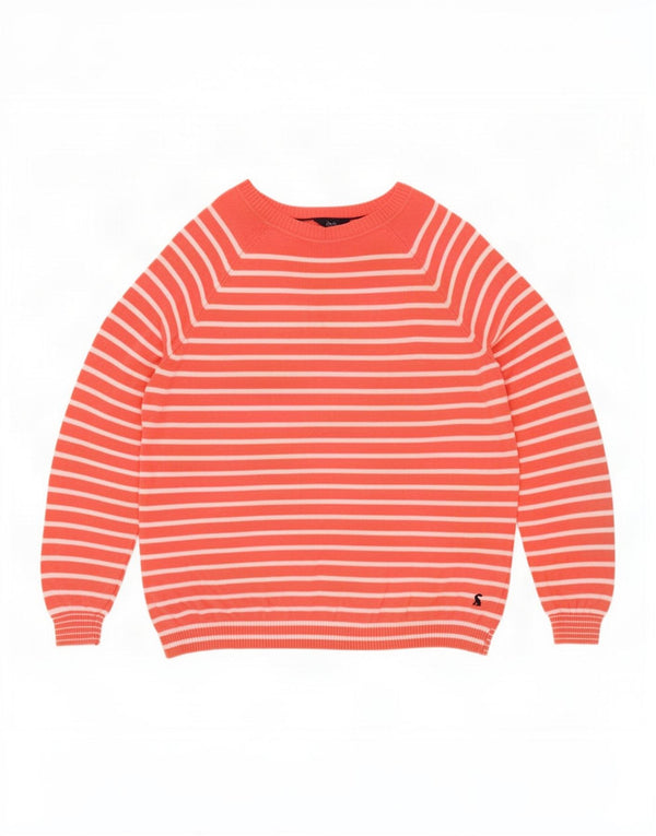 Suéter feminino Joules com gola canoa e linho listrado rosa Reino Unido 18 XL