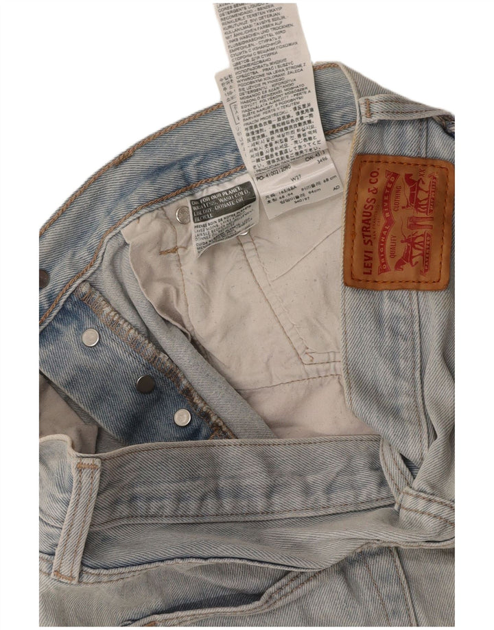 Shorts jeans feminino 501 da LEVI'S W27 pequeno azul algodão