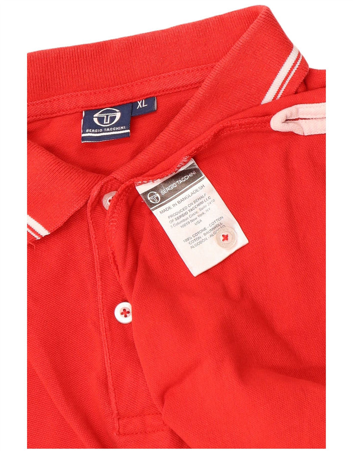 Camisa polo masculina Sergio Tacchini XL algodão vermelho