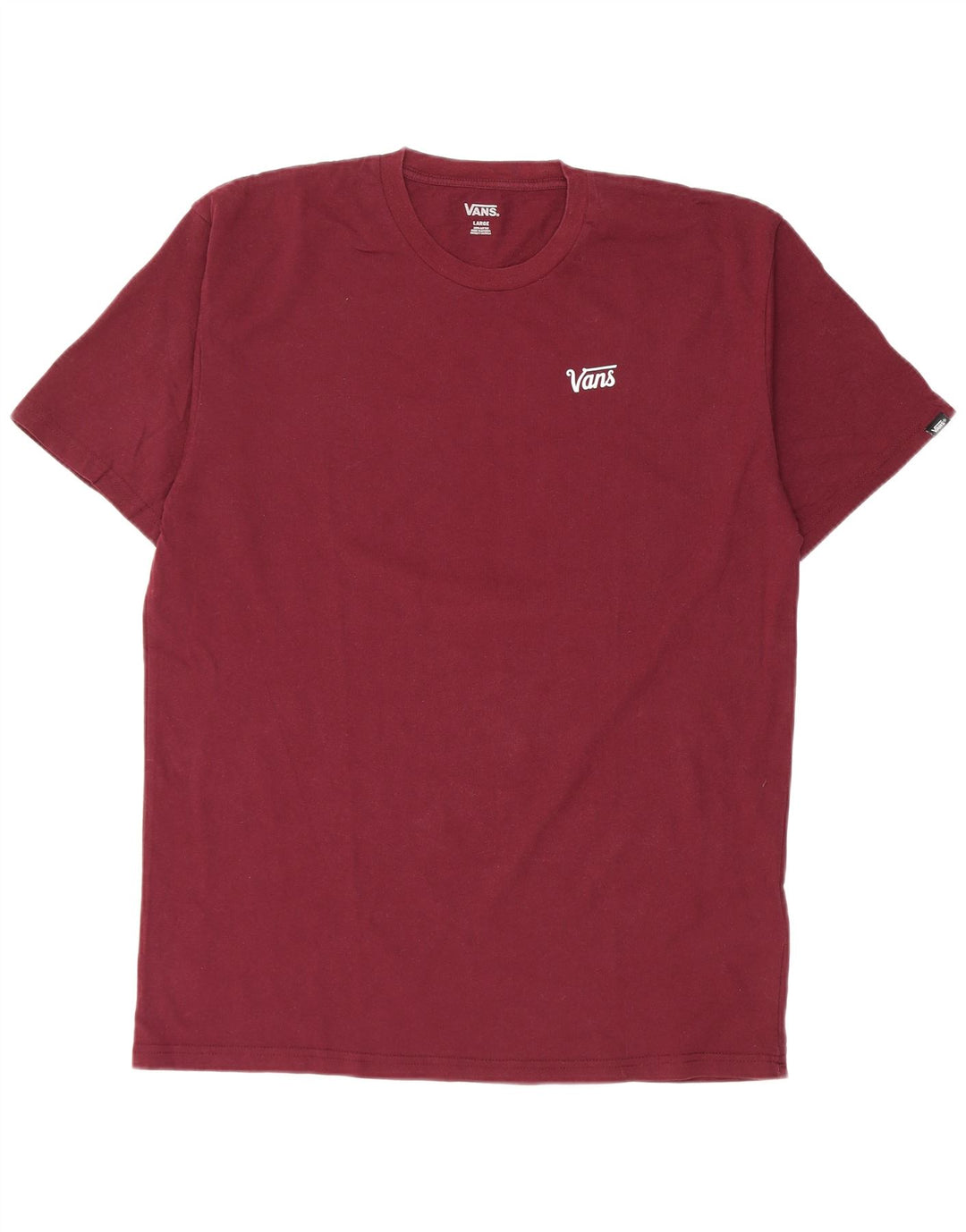 Camiseta masculina Vans grande algodão Borgonha