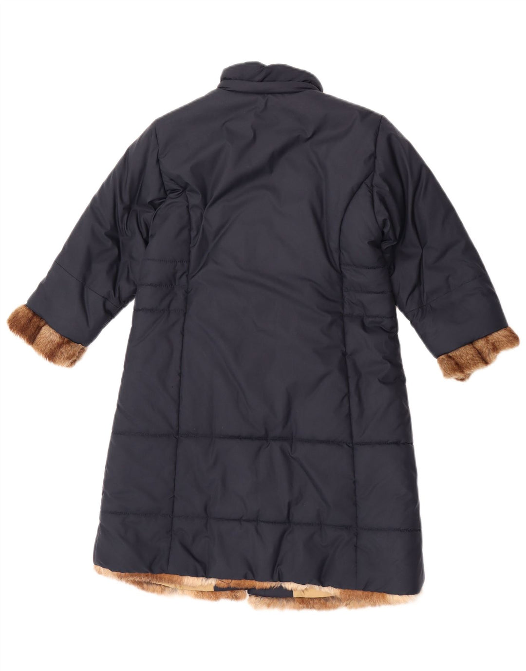 Casaco acolchoado Moncler para meninas 5-6 anos azul marinho poliéster