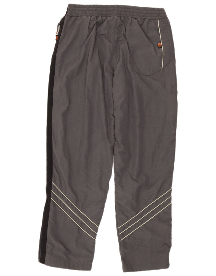 Calça de treino masculina Adidas UK 40/42 cinza médio colorblock poliamida