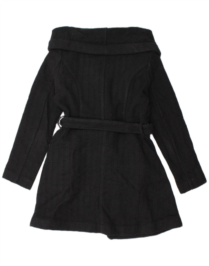 Suéter cardigã feminino Oasis Longline Reino Unido 12 lã preta média