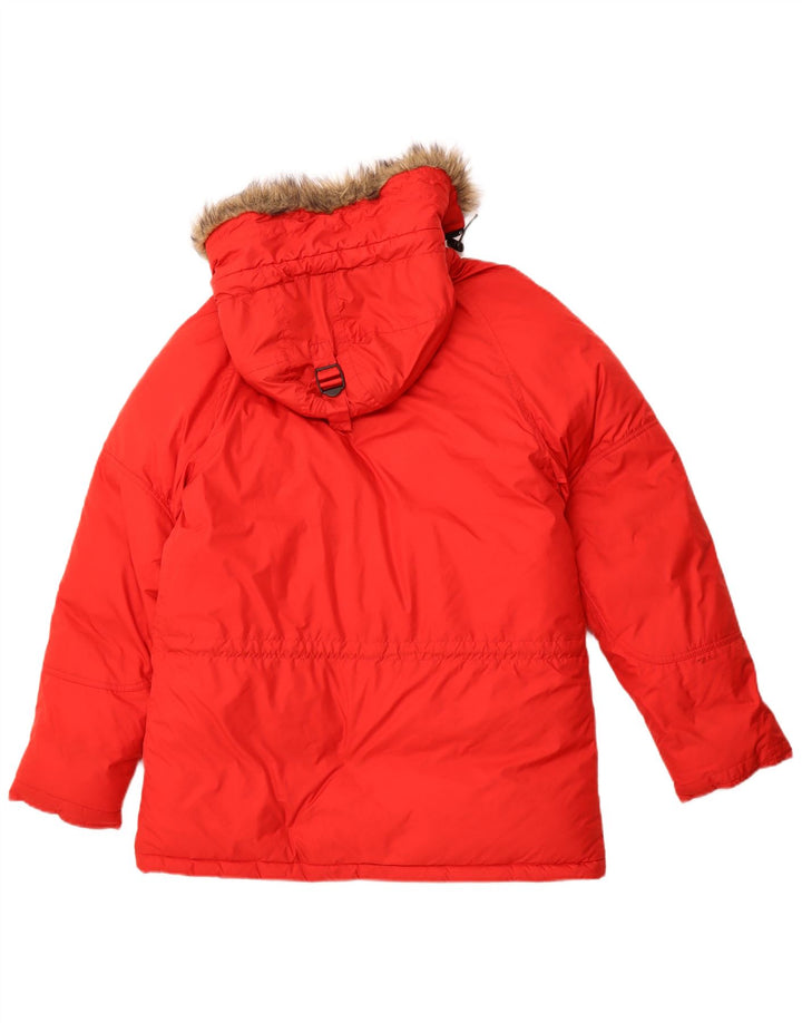 Jaqueta parka feminina com capuz RALPH LAUREN Reino Unido 14 médio vermelho inverno
