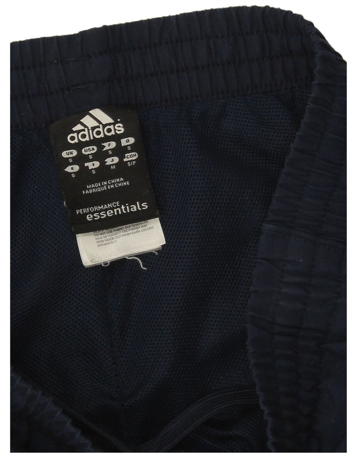 Shorts esportivos masculinos Adidas pequenos poliéster azul marinho