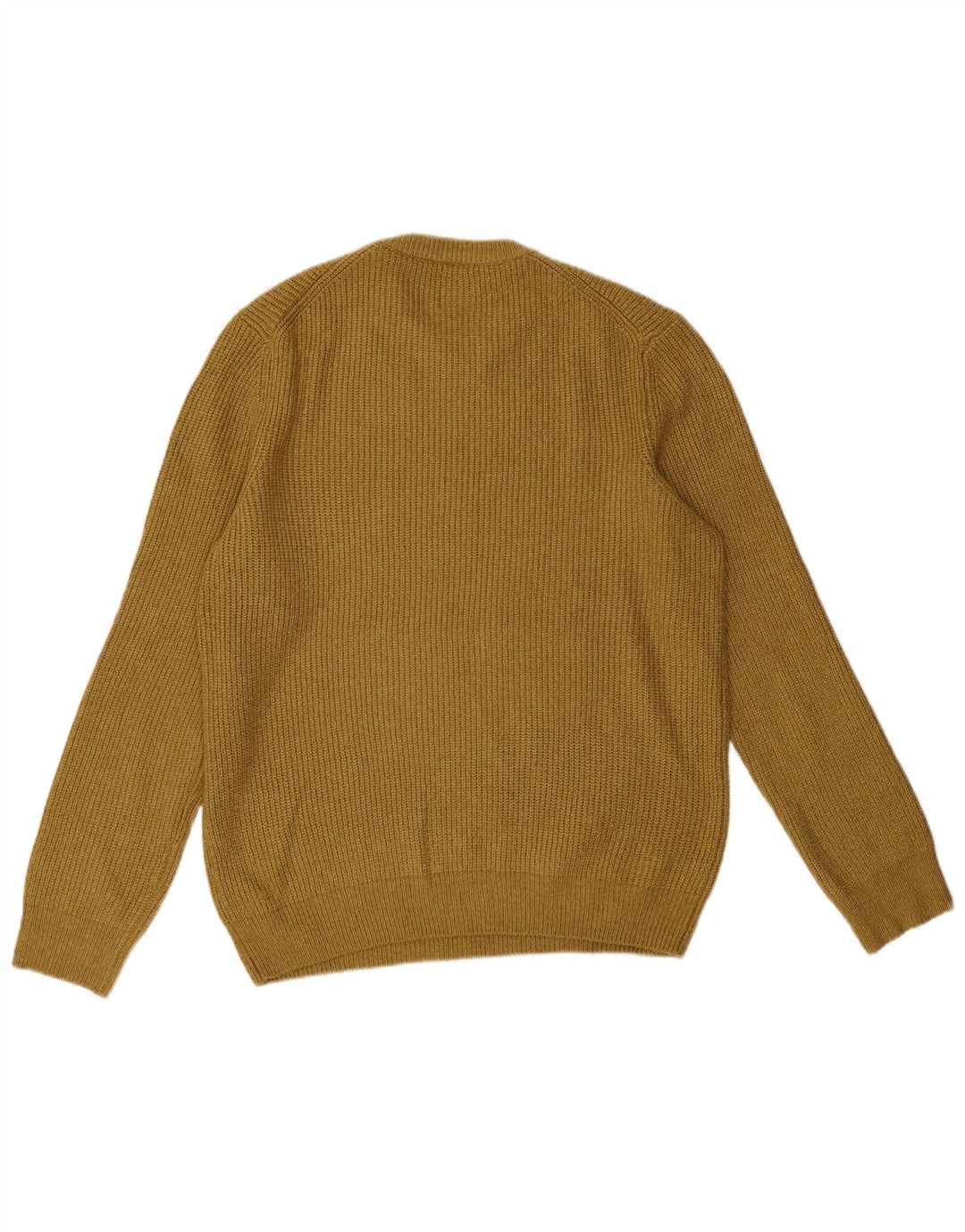 Suéter masculino Marks & Spencer com gola redonda, grande poliamida amarela