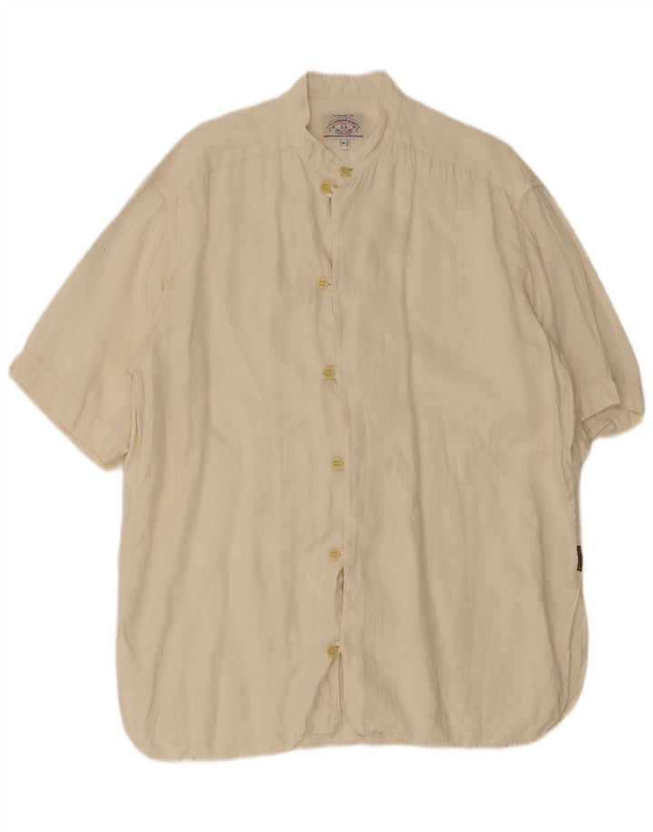 Armani Jeans Camisa masculina de manga curta bege médio