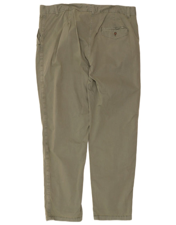 Calça chino reta feminina Marks & Spencer Reino Unido 18 XL W38 L30 Caqui