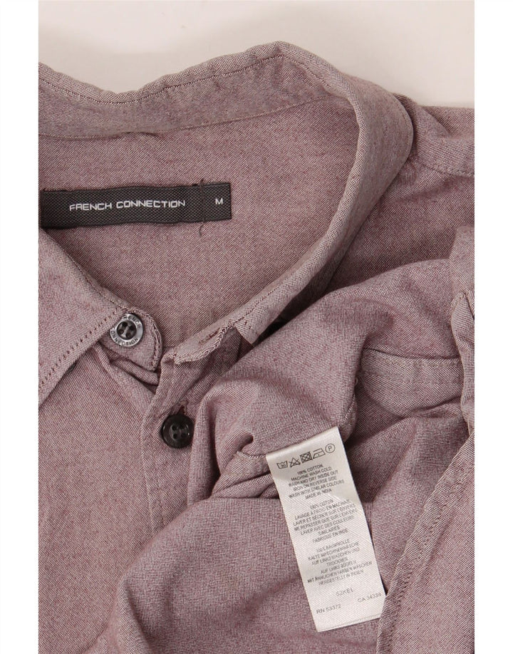 Camisa masculina French Connection algodão médio Borgonha