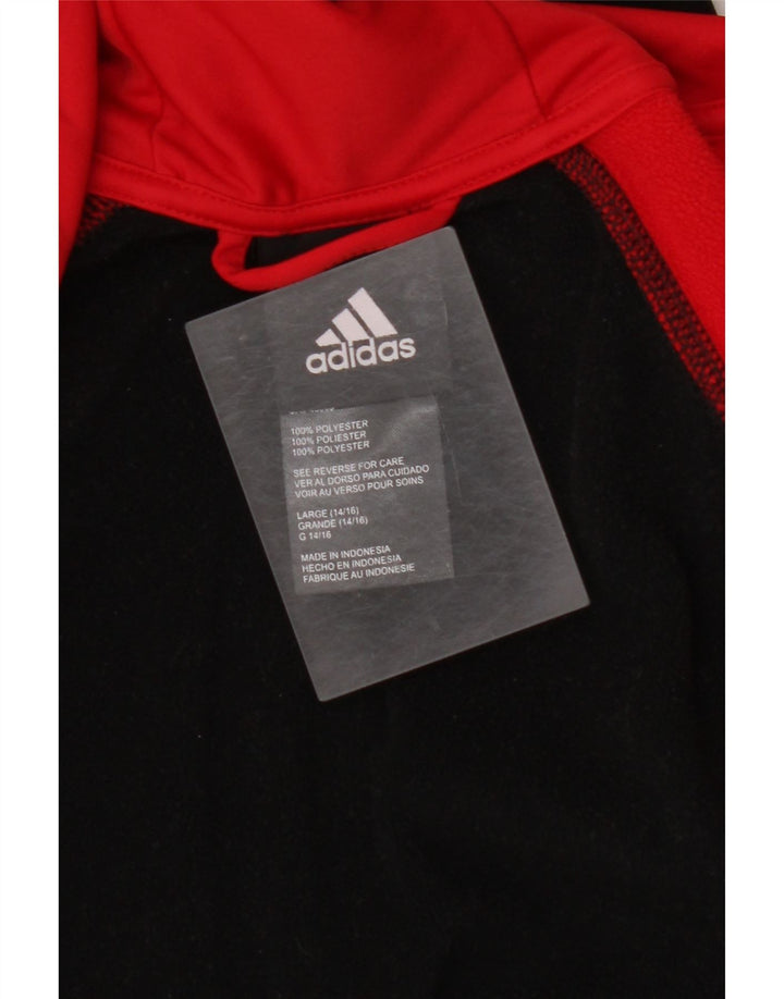 Suéter adidas masculino Climawarm Zip com capuz 14-15 anos grande preto