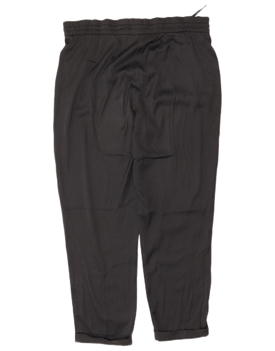 Calça casual regular feminina Benetton médio W30 L27 poliéster preto