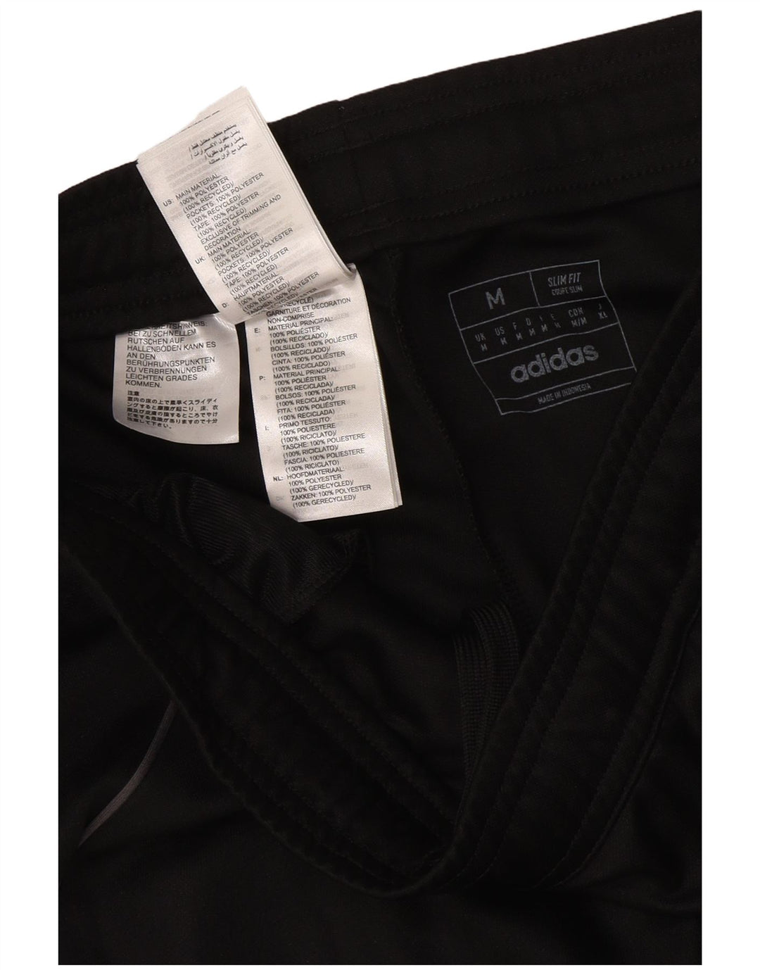 Calça de treino masculina Adidas Aeroready Slim Fit poliéster preto médio