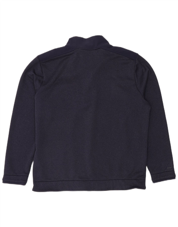 UNDER ARMOUR Suéter masculino com zíper e gola XL azul marinho poliéster