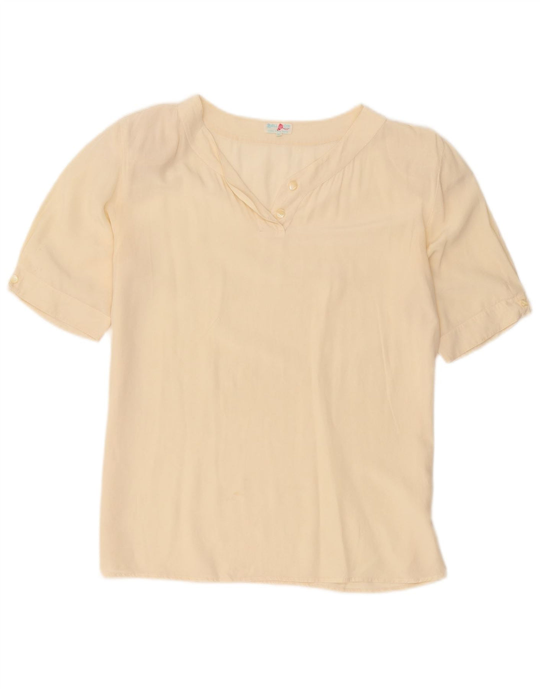 Blusa Feminina Balão Top EU 38 Seda Bege Médio