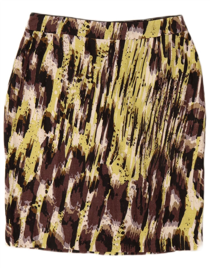Saia lápis feminina Marks & Spencer UK 8 pequena W27 multicolorida