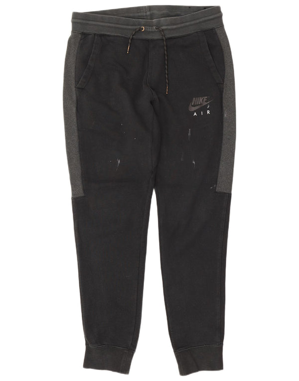 Calça de treino masculina Nike joggers grande preto colorblock algodão